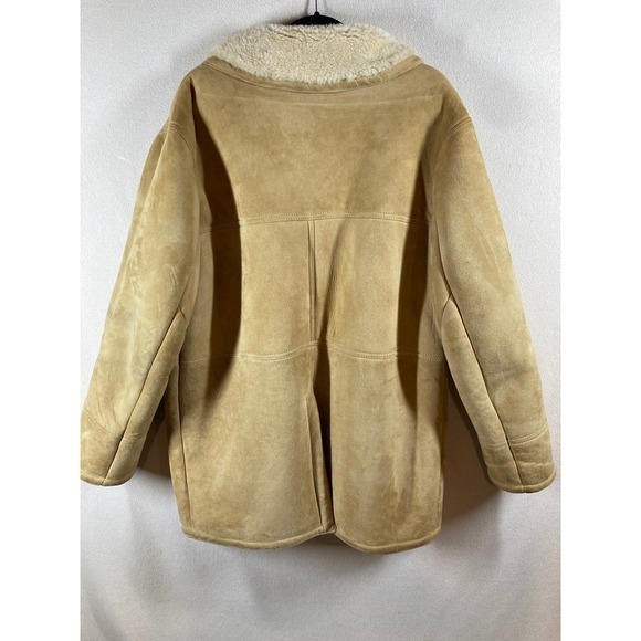 Vtg Eddie Bauer Expedition Outfitter Sheepskin Shearling New Wool Coat 44 READ - Picture 2 of 12